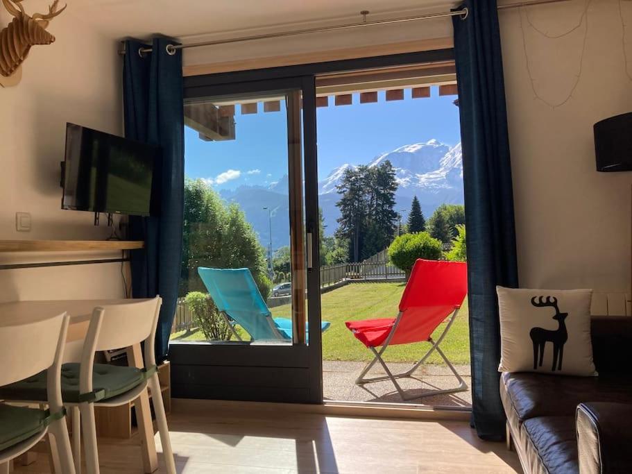 La Marmotte: Vue Mont Blanc, Terrasse, Parking * Combloux