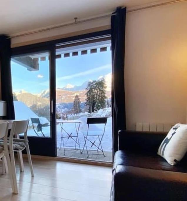Apartment La Marmotte: Vue Mont Blanc, Terrasse, Parking Combloux