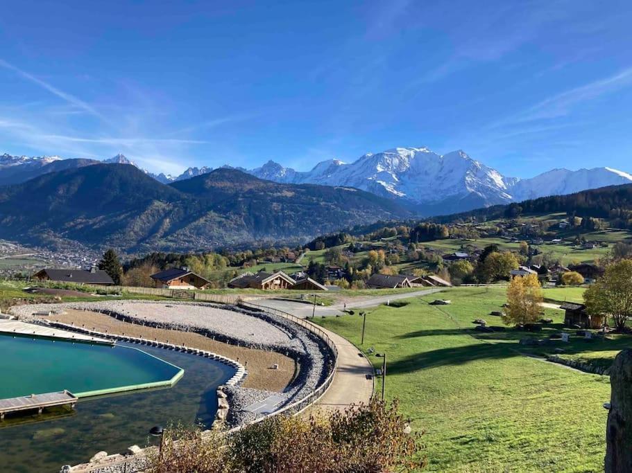 La Marmotte: Vue Mont Blanc, Terrasse, Parking Apartment Combloux